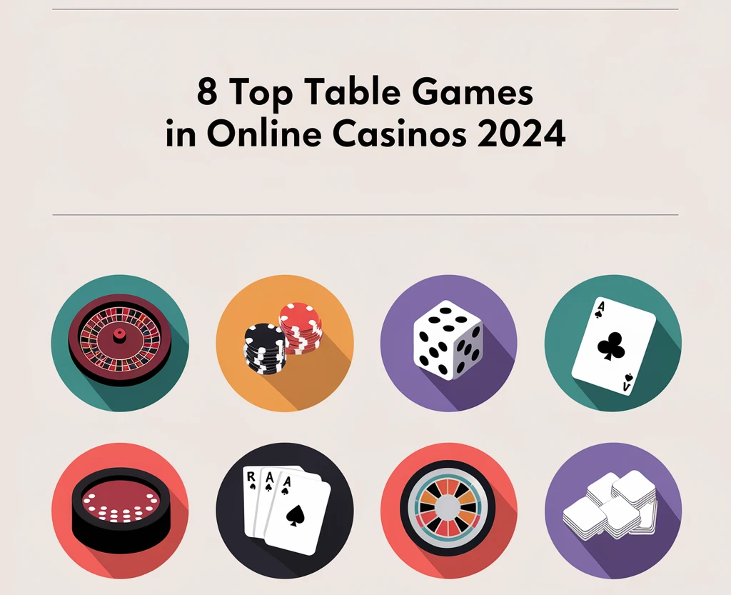 8 Top Table Games in Online Casinos 2024